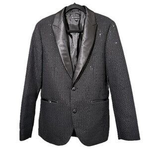 INC International Concepts Jewel Tone Suit Blazer with Satin Lapel -NEW